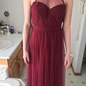 Maroon prom dress